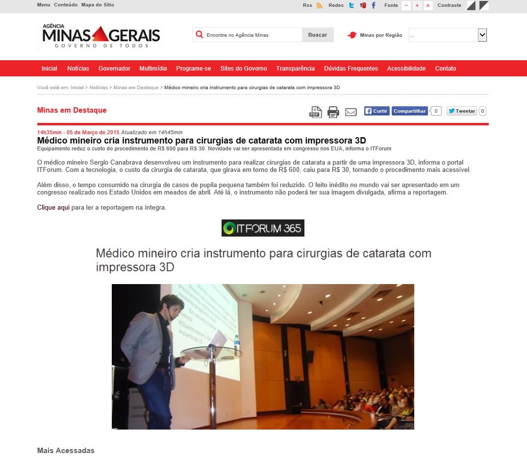 Reportagem da Agência Minas Gerais